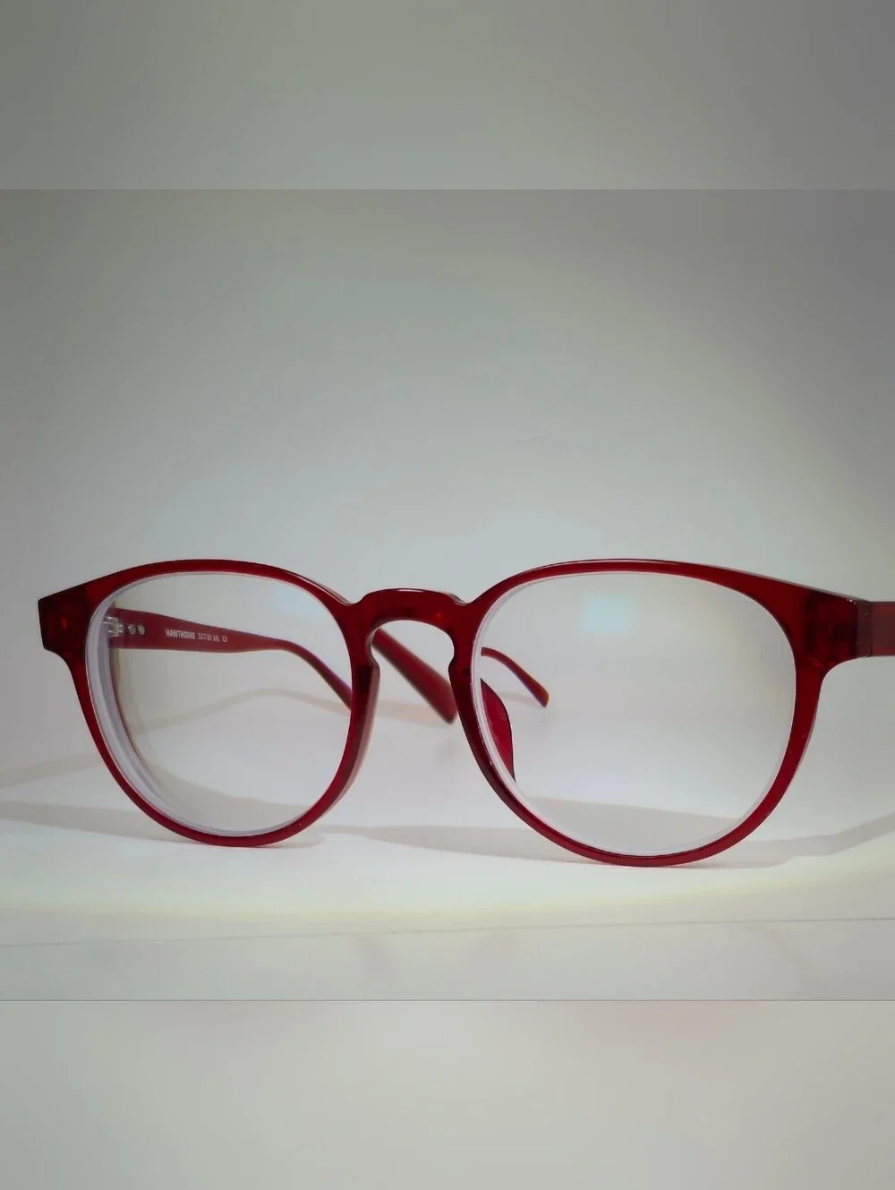 Hawthorne. Candy Apple Red Round Petite Women's Eyewear.